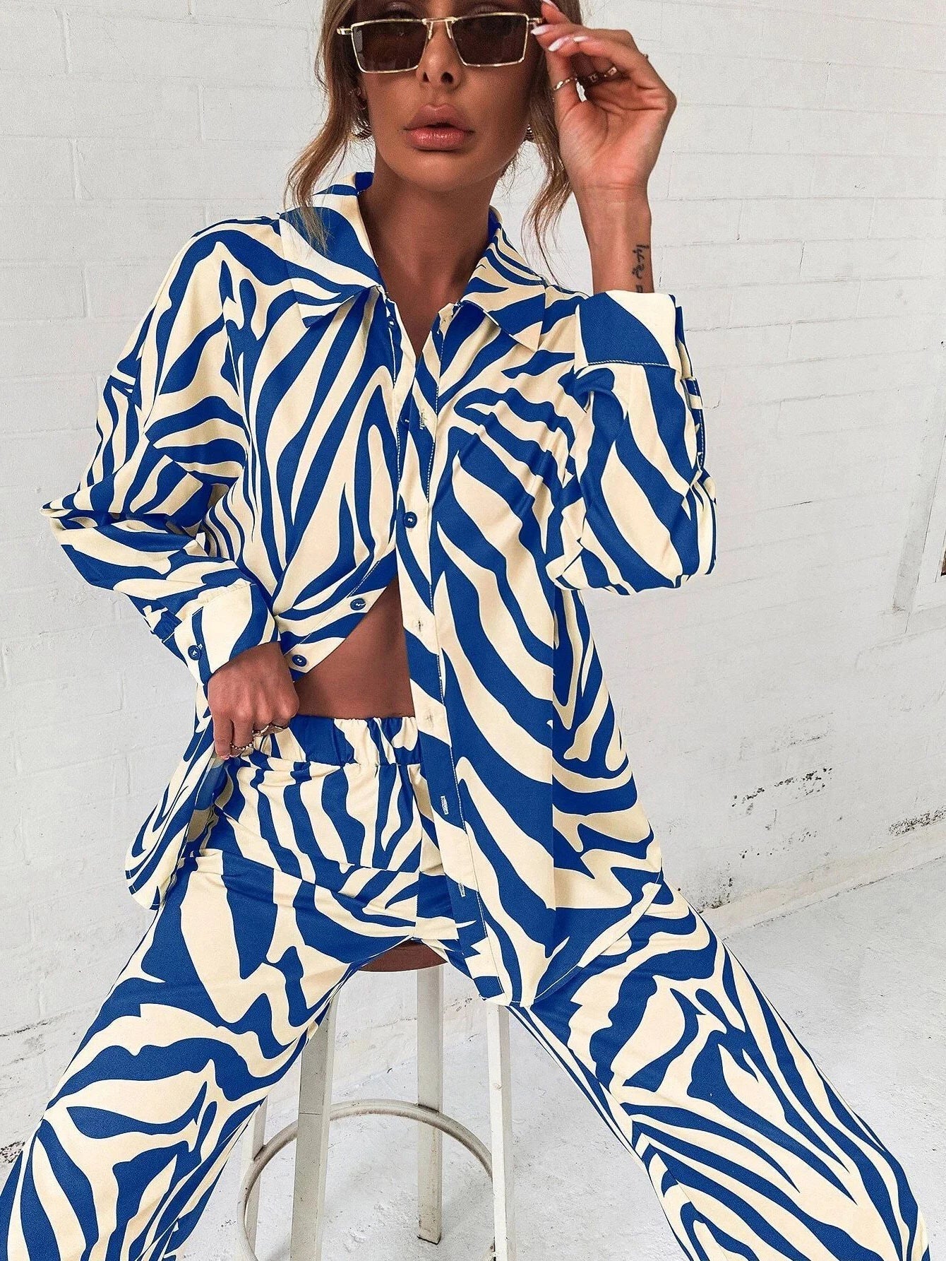 ANABELLA™ CONJUNTO DOS PIEZAS CAMISA + PANTALON