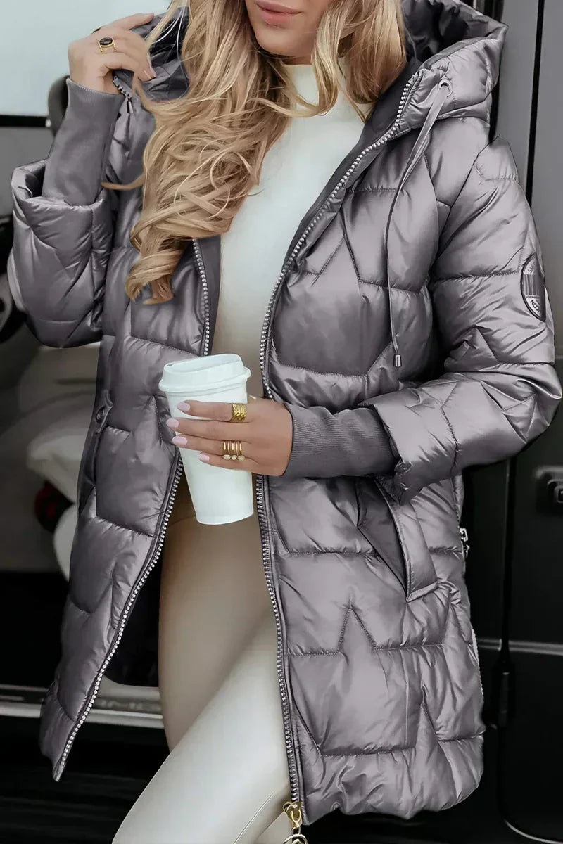Elisa - Abrigo elegante de invierno con capucha y forro.